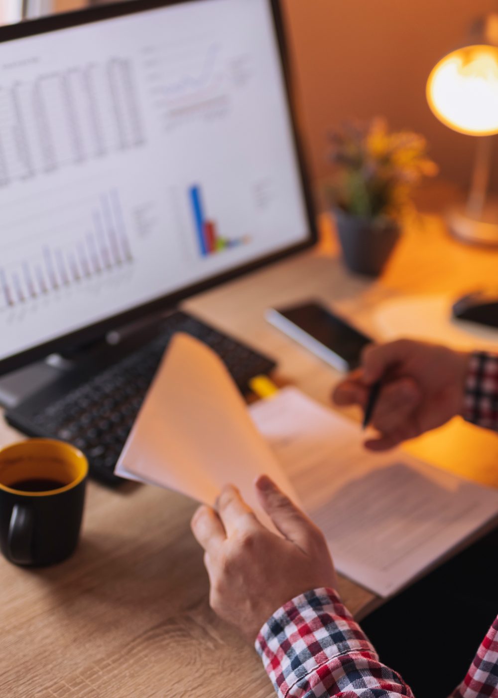 Accountant working in an office